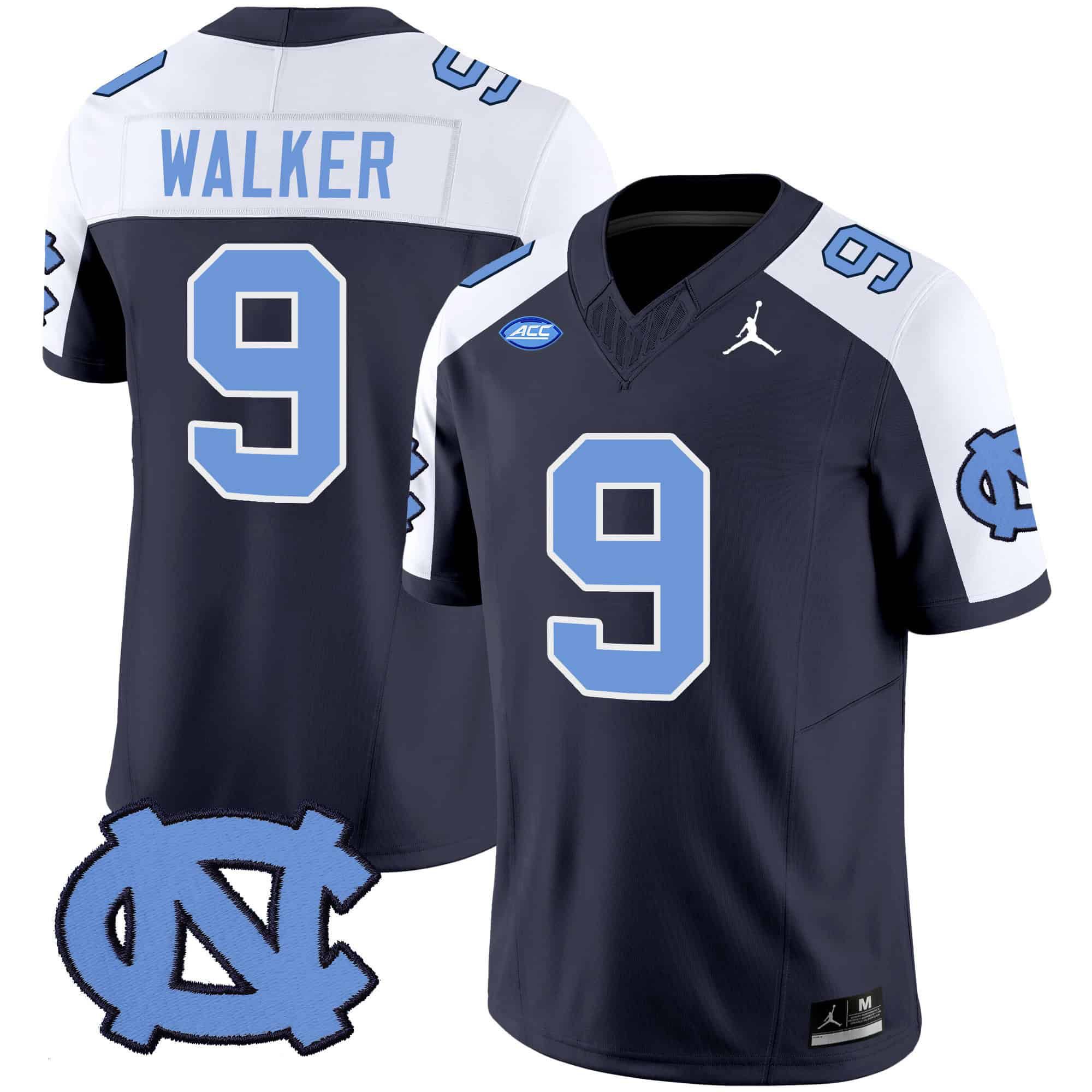 Men North Carolina Tar Heels #9 Walker Drak Blue 2024 Vapor Limited NCAA Jersey->indianapolis colts->NFL Jersey